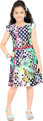 

Trendyy Girls Girls Midi/Knee Length Party Dress(Multicolor, Cap Sleeve