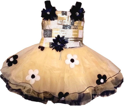 

All About Pink Girls Midi/Knee Length Party Dress(Blue, Sleeveless, Navy blue