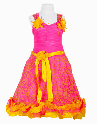 

Glam Quotient Girls Midi/Knee Length Casual Dress(Multicolor, Sleeveless)