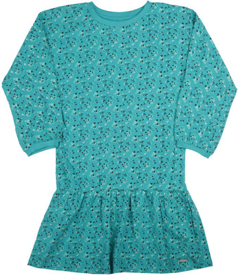 

US Polo Kids Girls Mini/Short Casual Dress(Blue, Full Sleeve, Dk. green