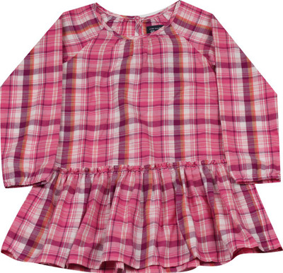 

The Children's Place Girls Midi/Knee Length Casual Dress(White, Full Sleeve, Sv