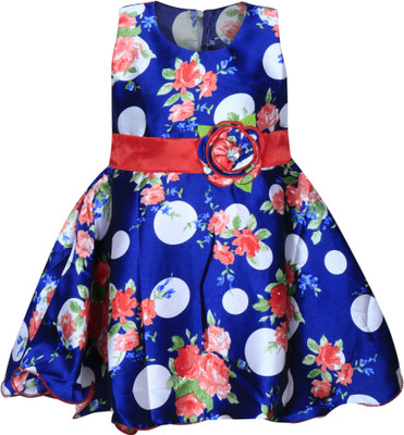 

MKB Midi/Knee Length Casual Dress(Multicolor, Sleeveless, Red