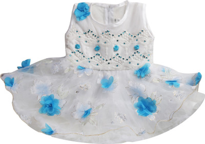 

Gungun Fashion Girls Mini/Short Casual Dress(Light Blue, Sleeveless)