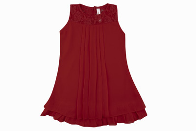 

Hunny Bunny Girls Mini/Short Casual Dress(Maroon, Sleeveless