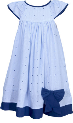 

Bella Moda Girls Midi/Knee Length Casual Dress(Multicolor, Cap Sleeve), Blue