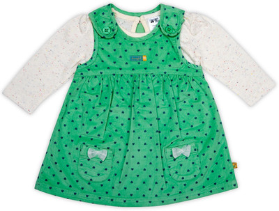 

FS Mini Klub Girls Midi/Knee Length Casual Dress(Green, Full Sleeve
