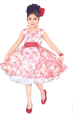 

Hey Baby Girls Mini/Short Party Dress(Multicolor, Sleeveless