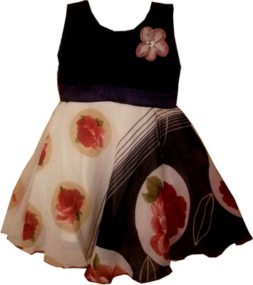 

All About Pink Girls Midi/Knee Length Party Dress(Red, Sleeveless