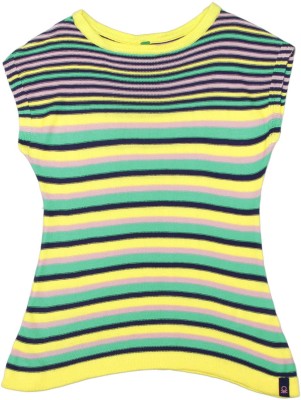 

United Colors of Benetton Girls Midi/Knee Length Casual Dress(Multicolor, Sleeveless, 902