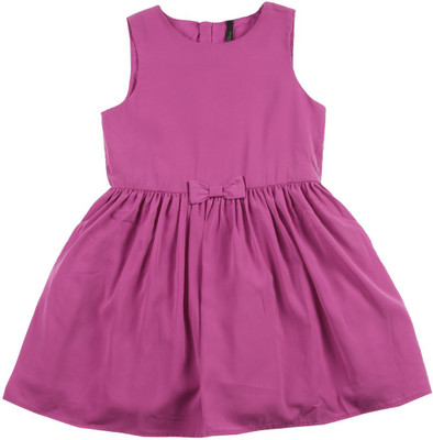 

United Colors of Benetton Girls Maxi/Full Length Casual Dress(Pink, Sleeveless, K20