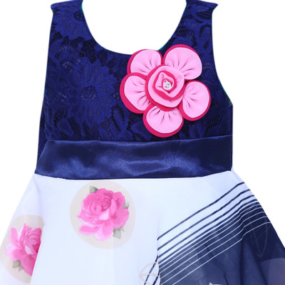 

RTC kids junction Girls Mini/Short Casual Dress(Multicolor, Sleeveless