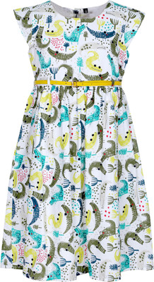 

Bella Moda Midi/Knee Length Casual Dress(Green, Cap Sleeve), Multicolor