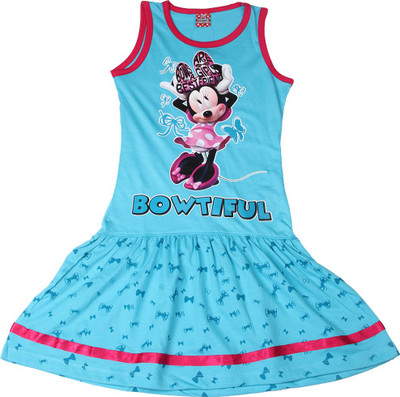 

Disney Minnie Girls Mini/Short Casual Dress(Blue, Sleeveless, Turquoise