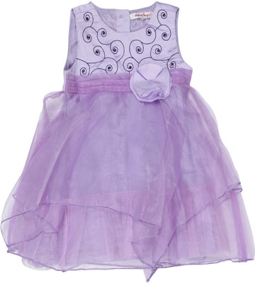 

NautiNati Girls Midi/Knee Length Party Dress(Purple, Sleeveless, Lilac