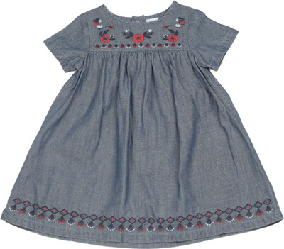 

Carter's Girls Casual Dress(Dark Blue, Half Sleeve, Denim (463)
