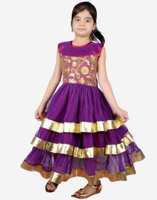 

Tiny Toon Girls Maxi/Full Length Party Dress(Purple, Sleeveless