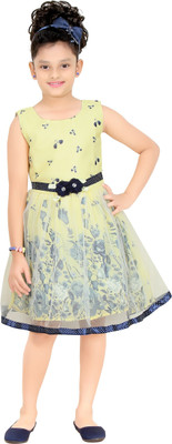 

Trendyy Girls Girls Midi/Knee Length Party Dress(Multicolor, Sleeveless
