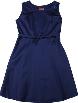 

Bare Kids Girls Midi/Knee Length Casual Dress(Blue, Sleeveless