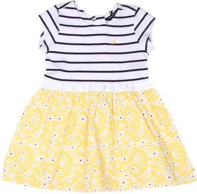 

Nautica Girls Midi/Knee Length Casual Dress(Multicolor, Half Sleeve, 704