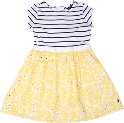 

Nautica Girls Midi/Knee Length Casual Dress(Multicolor, Half Sleeve, 704