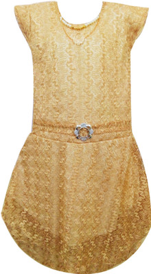 

Fashionitz Girls Maxi/Full Length Party Dress(White, Sleeveless