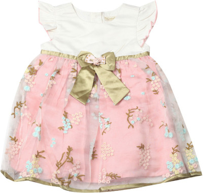 

Nauti Nati Baby Girl's Casual Dress(White, Sleeveless