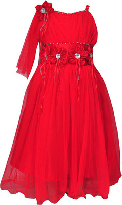 

Pari & Prince Girls Maxi/Full Length Party Dress(Red, Sleeveless