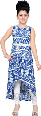 

Hunny Bunny Girls Maxi/Full Length Casual Dress(Blue, Sleeveless, Royal blue