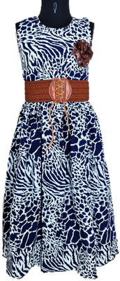 

My Lil Princess Girls Maxi/Full Length Party Dress(Multicolor, Sleeveless, Blue