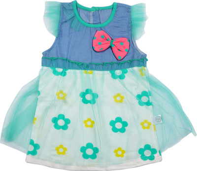 

Kiwi Girls Midi/Knee Length Casual Dress(Multicolor, Cap Sleeve
