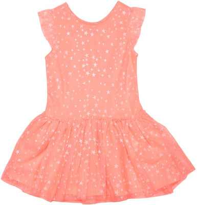 

The Children's Place Girls Midi/Knee Length Casual Dress(Orange, Fashion Sleeve, 1010