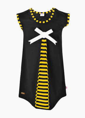 

Lil Orchids Girls Midi/Knee Length Casual Dress(Black, Sleeveless