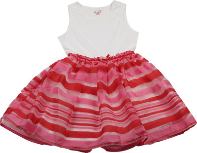 

The Children's Place Girls Midi/Knee Length Casual Dress(White, Sleeveless, 1271