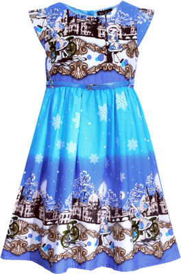 

Bella Moda Midi/Knee Length Casual Dress(Blue, Cap Sleeve)