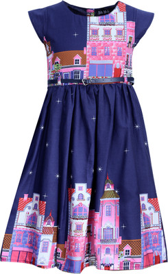 

Bella Moda Midi/Knee Length Casual Dress(Blue, Cap Sleeve)