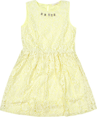 

Chemistry Girl Girls Midi/Knee Length Casual Dress(Yellow, Sleeveless