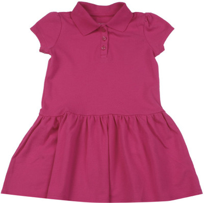

The Children's Place Girls Midi/Knee Length Casual Dress(Pink, Half Sleeve, 936
