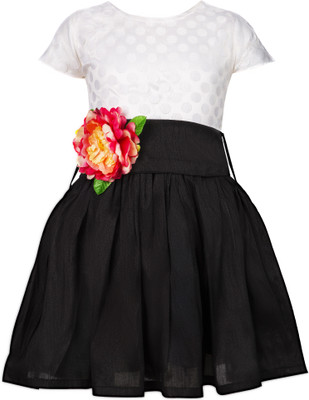 

ShuSamSmith Girls Midi/Knee Length Party Dress(White, Sleeveless