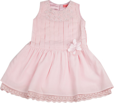 

Elle Kids Girls Mini/Short Casual Dress(Pink, Sleeveless, Lt. pink