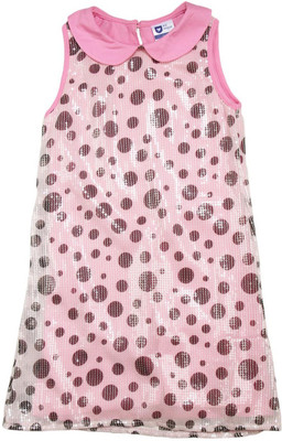 

612 League Girls Mini/Short Casual Dress(Pink, Sleeveless