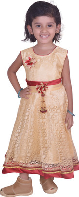 

Fashionitz Girls Midi/Knee Length Party Dress(Red, Sleeveless
