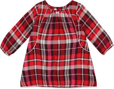 

Life by Shoppers Stop Girls Mini/Short Casual Dress(Red, Full Sleeve