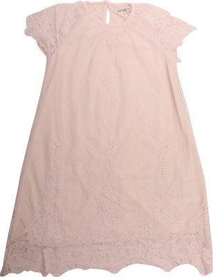 

MansiCollections Girls Midi/Knee Length Party Dress(Beige, Cap Sleeve