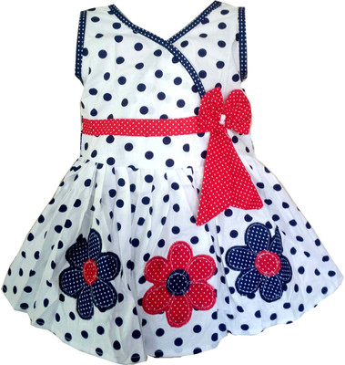 

All About Pink Girls Midi/Knee Length Party Dress(Multicolor, Sleeveless, Blue