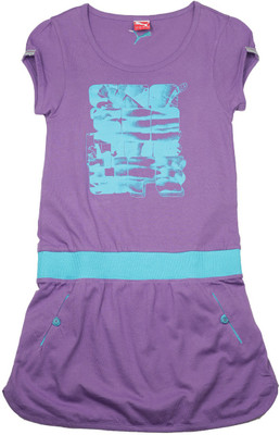 

Puma Girl's Mini/Short Casual Dress(Purple, Half Sleeve