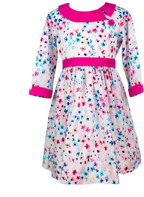 

page3baby Girls Midi/Knee Length Casual Dress(Multicolor, 3/4 Sleeve