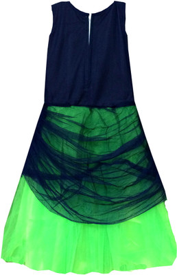 

All About Pink Girls Maxi/Full Length Party Dress(Green, Sleeveless