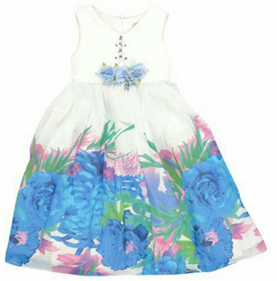 

A.R.Fashion Girls Maxi/Full Length Party Dress(Multicolor, Sleeveless, Multicolour