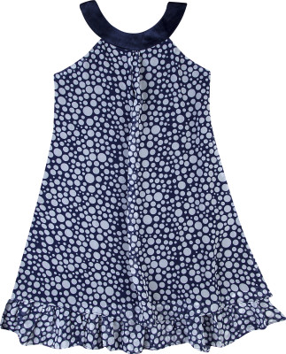 

Hunny Bunny Girls Mini/Short Casual Dress(Dark Blue, Sleeveless, Navy blue