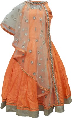 

Pogo Girls Maxi/Full Length Party Dress(Orange, Sleeveless